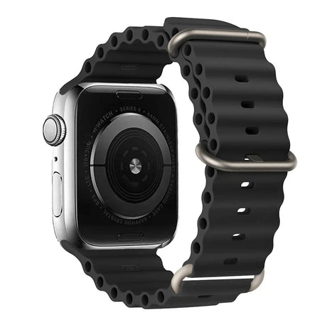 Silicone Strap For watch band 44mm 40mm 49mm 45mm 41mm 38mm accessorie correa bracelet iWatch Ultra 2 series 7 6 5 se 8 9 - Lootquake
