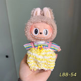 POP Labubu baby clothes 17cm plush vinyl labubu sit-down party first-generation and second-generation suit, clothes only