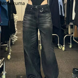 Pantalon Femme Autumn Winter Wide Leg Pants High Waisted Loose Jeans Woman Vintage Street Fashion Harajuku Y2K Pant Trousers - Lootquake