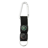 Mini Compass Thermometer Carabiner Compass Thermometer Carabiner 3 in 1 Outdoor Hiking Key Buckle Double Sided Metal Compasses - Lootquake