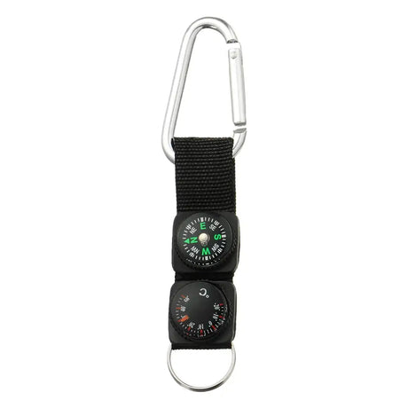 Mini Compass Thermometer Carabiner Compass Thermometer Carabiner 3 in 1 Outdoor Hiking Key Buckle Double Sided Metal Compasses - Lootquake
