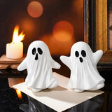 Cute Ghost Decor Set Soft Fabric Halloween Figurine Playful Spooky Home Decoration Adorable Haunted House Accessory