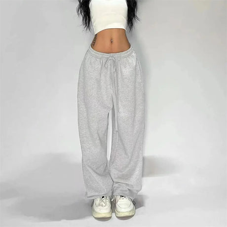 Women American Vintage Baggy Pants Y2K Hip Hop Joggers Oversized Trousers Female Casual Sports Sweatpants Spring Fall Streetwear - Lootquake