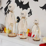 Wooden Crafts Ghost Wooden Stand Handmade Decor Spooky Design Spooky Wooden Decor Halloween Gothic Home Ambience Ornaments