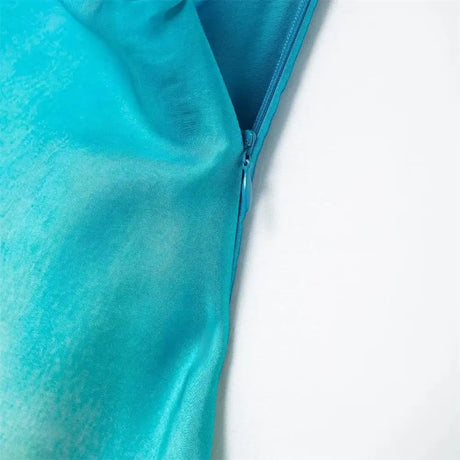 Gradient Long Dress Women Elegant One Shoulder Sleeveless Party Dress Female 2024 Summer Backless Tie-dye Lady Mermaid Robe - Lootquake