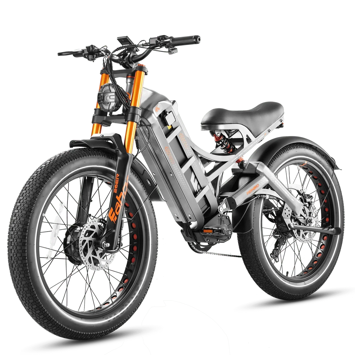 Bicicleta eléctrica Romeo Pro 2 2024, motor dual de 3000 W, batería de 52 V y 60 Ah, neumáticos anchos de 26" x 4.0", para montaña, nieve y todoterreno.