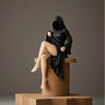 8/10/15cm Mysterious Statue Gothic Black Robe Women Statue Desktop Ornament Lady Statue for Desk Fireplace Shelf Mantel Table