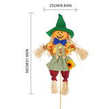 Small Halloween Scarecrow Decoration Fall Harvest Standing Scarecrow Decors Rustic Outdoor Scarecrow Halloween Decor