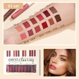 Luxury Matte Lip Gloss Set 12 Waterproof Shades Non Sticky Long Lasting Lipstick Kit For Daily Party Makeup