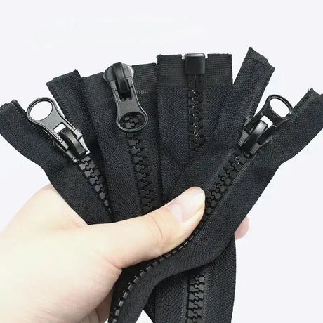 1Pc Meetee 60-300cm 5# Resin Zippers Black White Double Slider Open-End Zips for Sewing Coat Tent Zipper Closure DIY Accessories - Lootquake