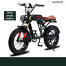 Bicicleta eléctrica de montaña plegable AKEZ, inteligente y potente, con suspensión total de litio de 1500 W, 26 Ah y 48 V, con neumáticos anchos.