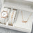 3pcs/set Women Leather Simple Quartz Watch with Number 8 Bracelet Necklace Set - Lootquake