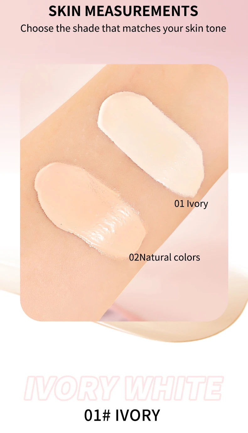 OCHEAL CC Cream Cushion Foundation Cream Corrector hidratante de larga duración Base BB Cream para maquillaje facial Corrector