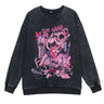 Anime Nana Osaki Round Neck Washed Pullover Casual 100% Cotton Men Women Hip Hop Harajuku Streetwear Vintage Sweatshirt - Lootquake