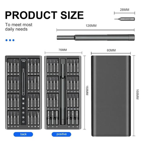 63 in 1 Precision Screwdriver Set Home Hand Repair Tool Kit Magnetic Phillips Drill Bits for iPhone Xiaomi Camera Glasses Watch - Lootquake