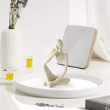 Y51A-3Pcs Minimalist Decor Abstract Thinker Statue Sculpture Set,Neutral Home Decor Mini Sandstone Thinker Figurines Easy To Use