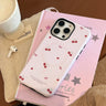 Korea Cute Cartoon Cherry Magnetic Stand Holder Phone Case For iPhone