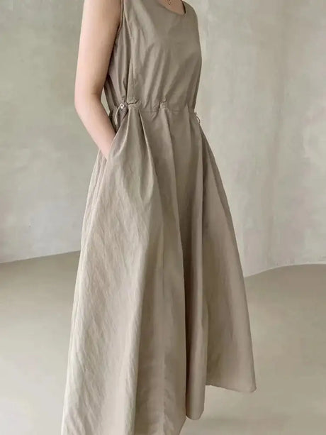 LANMREM 2 Pieces Sets For Women Suspender Long Dress With Sleeves Coat Female Casual Clothing 2024 Summer New 2DA6550 - Lootquake