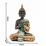 Estatua grande de Buda de Tailandia, escultura de Buda de resina verde hecha a mano, budismo hindú, fengshui, figura de meditación, decoración del hogar