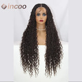 613 Blonde & Burgundy Butterfly Braids Wig | 36" Full Lace | Goddess Locs & Box Braids