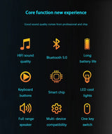 Barre de son sans fil Bluetooth pour jeux vidéo, USB, stéréo 3D, caisson de basses, FM, horloge, barre de son intérieure, haut-parleur pour ordinateur, offre spéciale