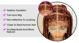 36" Big Knotless Box Braided Full Lace Wig | Cornrow Braiding Wig | Baby Hair | Synthetic Braids | For Women