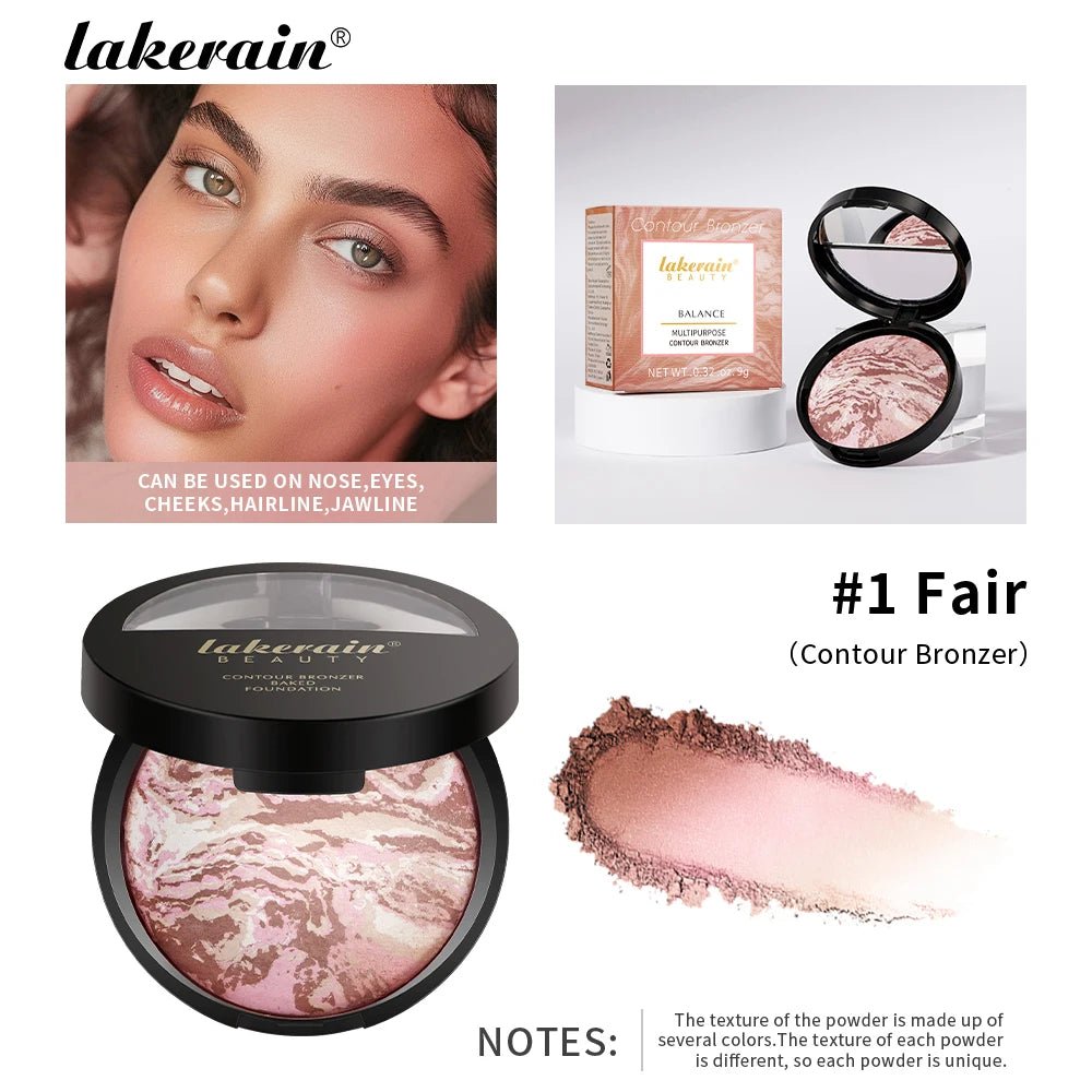 Matte Face Foundation Bronzer Pressed Powder Compact Long Lasting Oil Control Translucent Loose Setting Powder For Face Makeup