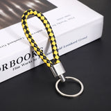 Originality PU Leather Metal Organization Rope Keychain Personality Custom Name Text Keyring Car Moto Key Ring Chain Gift - Lootquake