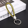 Originality PU Leather Metal Organization Rope Keychain Personality Custom Name Text Keyring Car Moto Key Ring Chain Gift - Lootquake