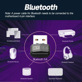 Adaptador USB Bluetooth 5.4 5.3 Dongle para PC, altavoz, ratón inalámbrico, teclado, música, audio, receptor, transmisor, unidad gratuita