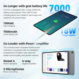 Tablette Teclast T40 Pro 10,4 pouces 8 Go RAM ROM 128 Go Android 11/12 7000 mAh charge rapide 2000 x 1200 UNISOC T618/T616 8 cœurs réseau 4G, Wifi, 13 MP + 8 MP