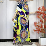 2024 Latest Muslim Sets Women Clothing Cotton Floral Loose Dashiki Long Dress African Abaya Dubai Traditional Islamic Clothing