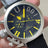 Mens Mechanical Automatic U Black Wristwatch Stainless Steel Rubber White Blue Left Hook Big Boat Watch 50mm - Lootquake