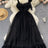 SINGREINY High Quality A Line Mesh Long Dress Spaghetti Strap Sleeveless Sheath Sundress 2023 Women Fashion Dot Print Maxi Dress - Lootquake