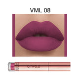 O.TWO.O 12 colores Lápiz labial mate aterciopelado de alta calidad Maquillaje de labios de larga duración Resistente al agua Fácil de usar Brillo labial líquido mate