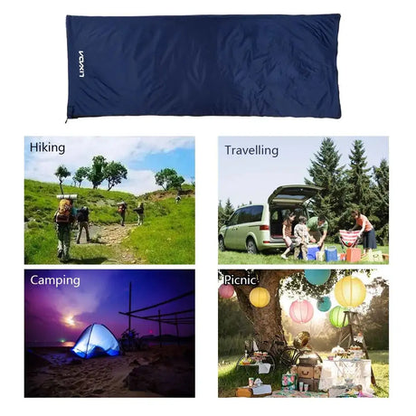 Lixada 190 * 75cm Outdoor Portable Envelope Sleeping Bag Camping Travel Hiking Multifunction Ultra-light 680g Backpacking - Lootquake