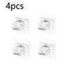 2/4 piezas de abrazaderas autoadhesivas ajustables para barra de cortina, soporte de pared para barra de cortina, sin clavos, para colgar en la pared