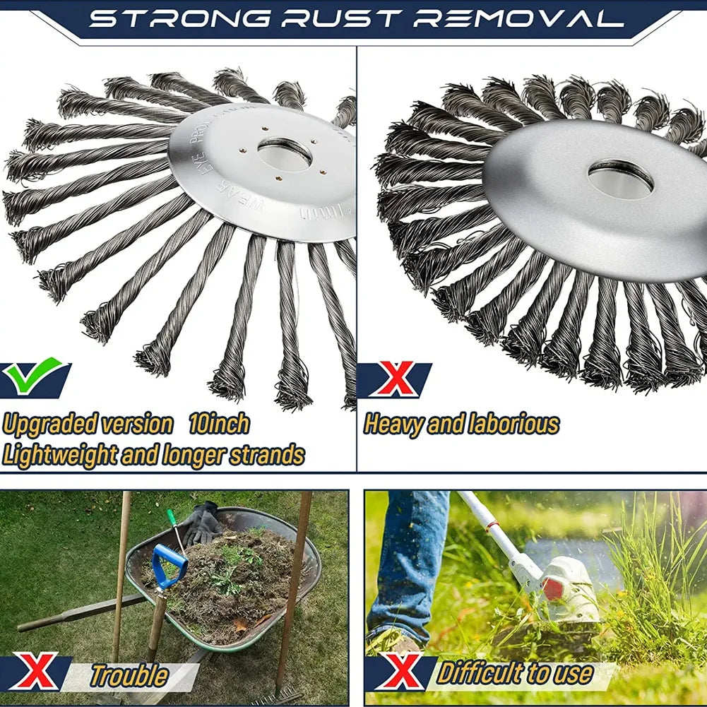 10/6/5/4 inch Steel Wire Trimming Head Lawn Mower Brush Cutter Accessories Garden Tool Universal Gasoline Brushhead Parts Tools