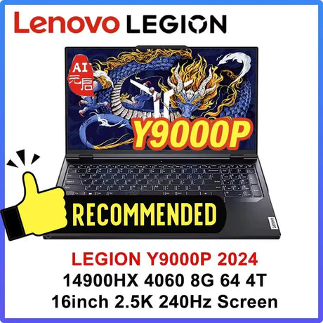 Lenovo LEGION Y9000P 2024 intel i9-14900H core Geforce RTX4060 8GB 16/32GB RAM 1/2TB SSD 16" 2.5K 240Hz Screen - Lootquake