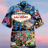 Men's 2024 Casual 3D Shirts Playing Card Printed Fun Shirts Street men's Summer Short Sleeved Clothing Men's Outdoor Clothing - Lootquake