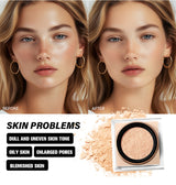 Polvos sueltos de maquillaje rosa, transparentes, naturales, para acabado facial, profesionales, con control de grasa, resistentes al agua, mates, fijadores.
