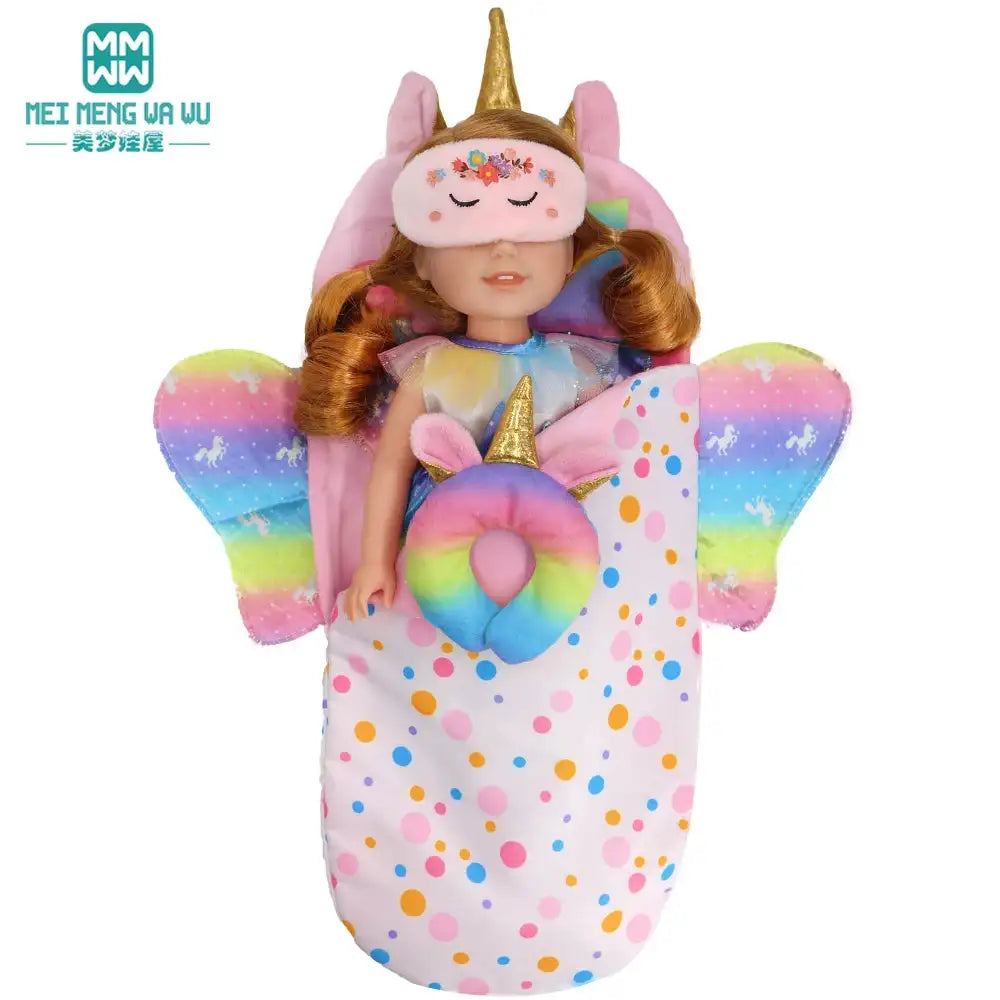 For 15-18 Inch American Doll Toys Newborn Doll Fashion Backpack, Safety Seat, Blanket, Sleeping Bag, Gift for Girls - Lootquake