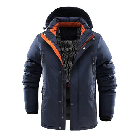 Winter Men Long Snow Hooded Parkas Man Mountain Ski Thermal Coats Men -30 Degree Thicken Windbreaker Down Padded Jacket Clothing - Lootquake