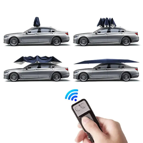 Car Umbrella Semi-Automatic Awning Tent Auto Smart Insulated Cover Outdoor Waterproof Folded Portable Canopy Cover Sun Shade - Lootquake