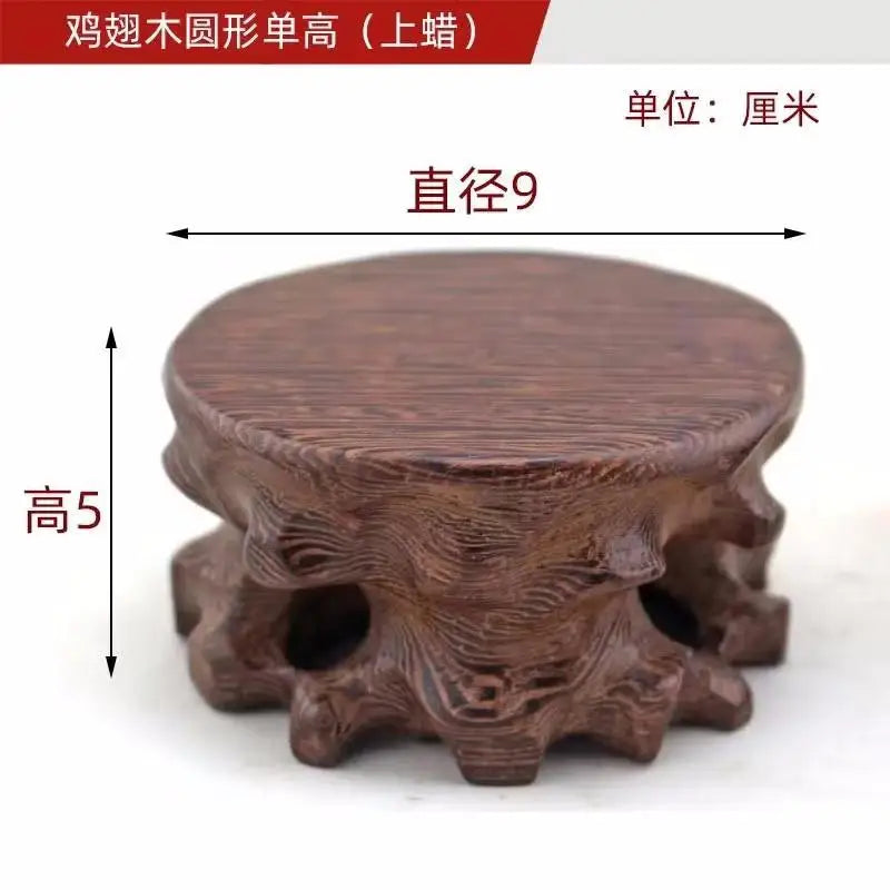 Expositor de estatuas de figuritas sencillas, bases de madera maciza en miniatura, juegos de café y té, pedestal, jarrón, maceta, mesa de clasificación de bonsáis