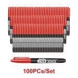 6PCs/Set Permanent Marker Pen Fine Point Waterproof Markers Thin Nib Crude Nib Black Blue Red Ink 1.5mm Fine Color Marker Pens