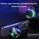 Enceinte Bluetooth portable G200, éclairage RGB, haut-parleur magnétique BT5.3, mini caisson de basses, autonomie de 7 heures, support pour téléphone