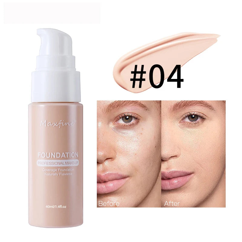1PCS 12 Color Liquid Foundation Powder Is Light And Delicate Moisturizing High Coverage Easy To Apply And Long Lasting