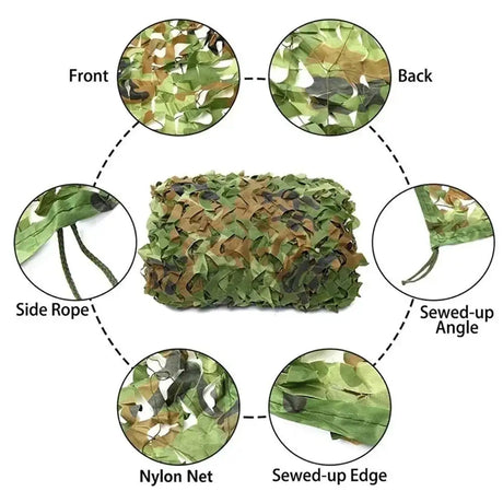 Military Camouflage Net Camouflage Net Military Net Shade Net Hunting Garden Car Outdoor Camping Shade Tent 2x2m/3x6m4x5m - Lootquake