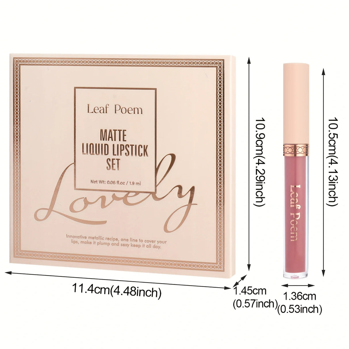 8 piezas de lápiz labial líquido mate, brillo de labios - resistente al agua, antiadherente, brillo de labios de larga duración, tonos marrón, rosa, morado y rojo, adecuado para el Día de San Valentín, diario, fiestas, viajes